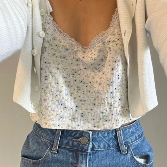 RARE Pretties Venice Cou cou intimates vibes purple and green floral tank S - Picture 8 of 8